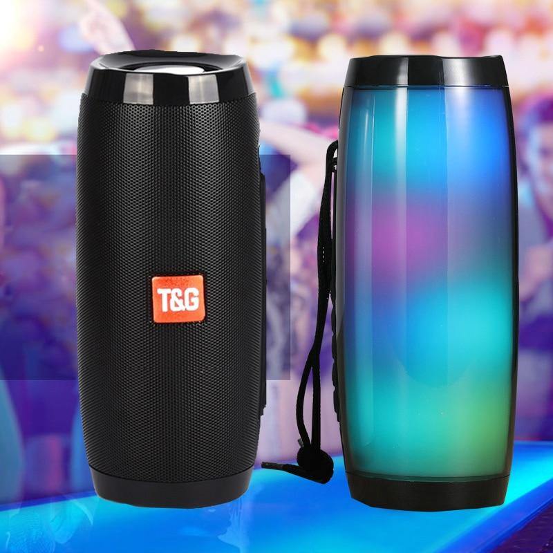 Planet Gates Portable Speakers Bluetooth Column Wireless Bluetooth Speaker Powerful High BoomBox Outdoor Bass HIFI TF FM Radio With LED Light