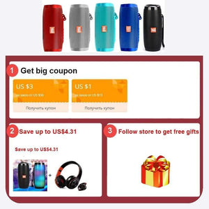 Planet Gates Portable Speakers Bluetooth Column Wireless Bluetooth Speaker Powerful High BoomBox Outdoor Bass HIFI TF FM Radio With LED Light