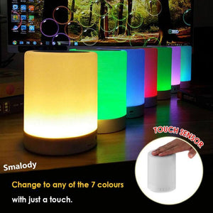 Planet Gates Portable Wireless Bluetooth Speaker Mini Player Touch Pat Light Colorful LED Night Light Bedside Table Lamp For Better Sleeps