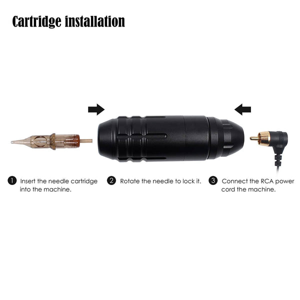 Planet Gates Portable Wireless Tattoo Machine German Motor Low Vibration Rotary Tattoo Pen with Replaceable Battery for Permanent Makeup