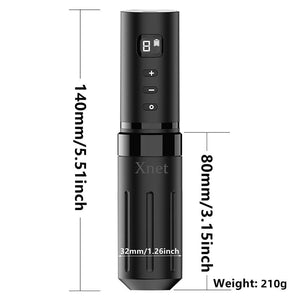 Planet Gates Portable Wireless Tattoo Machine Pen Strong Coreless Motor Detachable Design 1800 mAh Lithium Battery Fast Charge