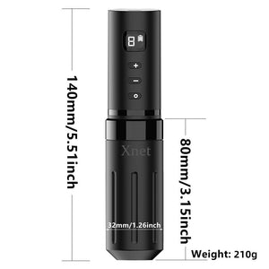 Planet Gates Portable Wireless Tattoo Machine Pen Strong Coreless Motor Detachable Design 1800 mAh Lithium Battery Fast Charge