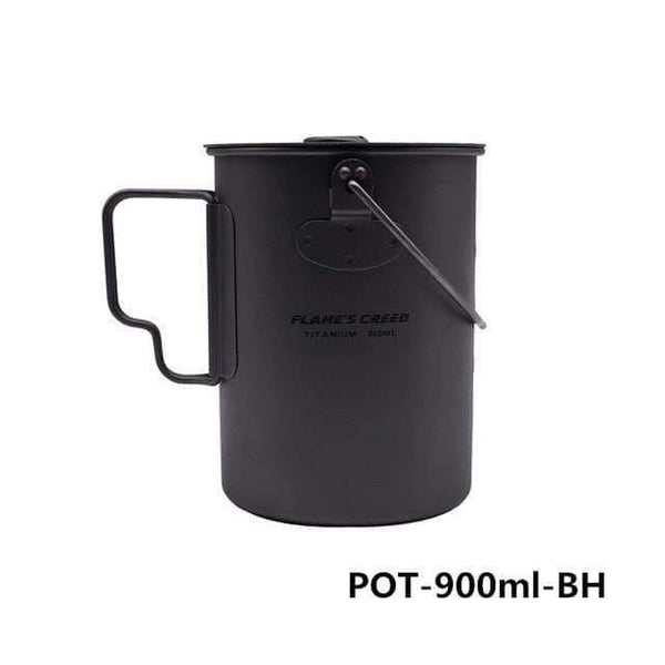 Planet Gates POT-900ml-BH 1100ml 1950ml Ultralight Outdoor Camping Titanium Pot & pan Cooking Pot fry pan Titanium Cookware Sets Pot