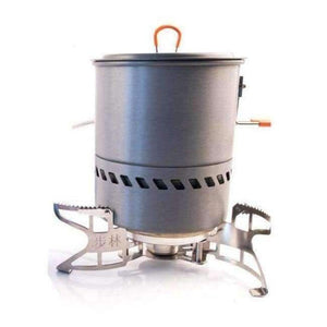 Planet Gates POT AND STOVE 1.5L Capacity Portable Outdoor Fast-Heating Pot Utensil Camping Cookware With Gas Stove for Camping Hiking Picnic