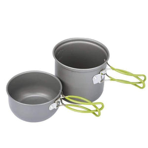 Planet Gates Pot Gripper Hiking Camping Cookware Set 1-2 Person Travel Cookwear Set With Handgrip Tableware Picnic Tableware Pots Cooking Set