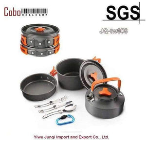 Planet Gates pot set Cookware Outdoor Cooking Mess Kit Portable Lightweight Pots Pans Water Kettle Set for Backpacking Hiking Trekking Picnic