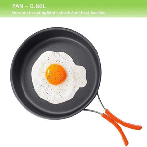 Planet Gates pot set Cookware Outdoor Cooking Mess Kit Portable Lightweight Pots Pans Water Kettle Set for Backpacking Hiking Trekking Picnic