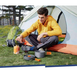 Planet Gates pot set Cookware Outdoor Cooking Mess Kit Portable Lightweight Pots Pans Water Kettle Set for Backpacking Hiking Trekking Picnic