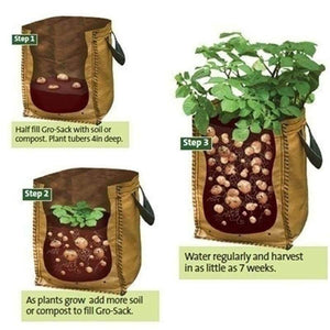 Planet Gates Potato Planting PE Bags Cultivation Garden Pots Planters Vegetable Planting Bags Grow Bags Farm Home Garden Supplies