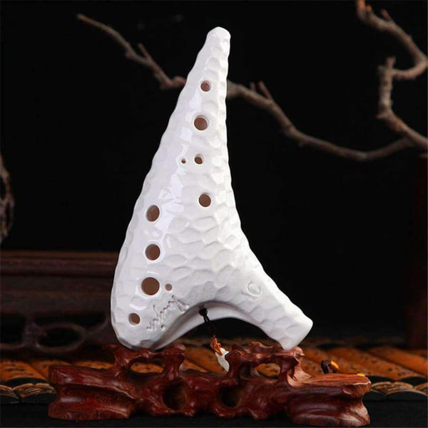 Planet Gates Pottery Ocarina Flute 12 Holes AC Alto C Wave Crack Pattern Professional Woodwind Musical Instrument