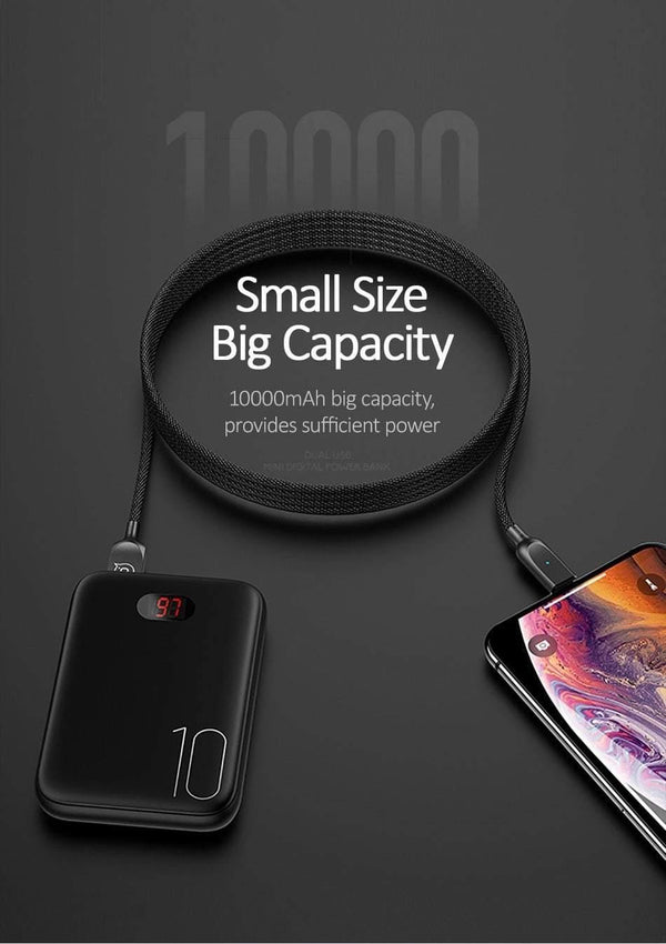 Planet Gates Power Bank for xiaomi mi iPhone,USAMS Mini Pover Bank 10000mAh LED Display Powerbank External Battery Poverbank  Fast charging
