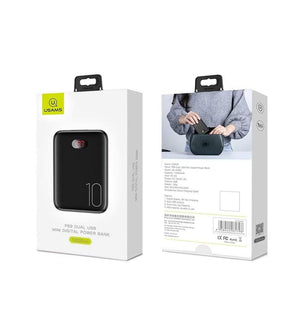 Planet Gates Power Bank for xiaomi mi iPhone,USAMS Mini Pover Bank 10000mAh LED Display Powerbank External Battery Poverbank  Fast charging