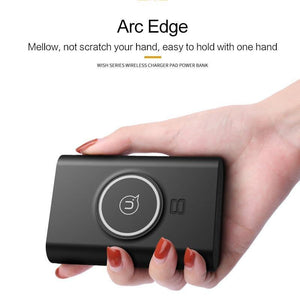 Planet Gates Power Bank Qi Wireless Charger,USAMS 5V2A Dual Ports Power Bank 8000mah Wireless Charging Pad External Battery Phone USB Charger