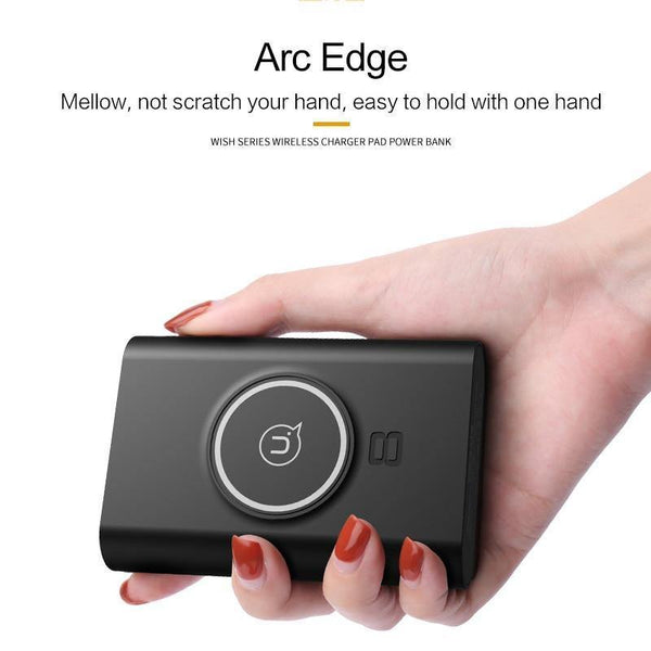 Planet Gates Power Bank Qi Wireless Charger,USAMS 5V2A Dual Ports Power Bank 8000mah Wireless Charging Pad External Battery Phone USB Charger