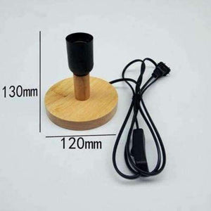 Planet Gates power switch button 1 220V Wooden e27 lamp holder with dimming switch retro desk lamp base night light for bedroom bedside Lighting Accessories