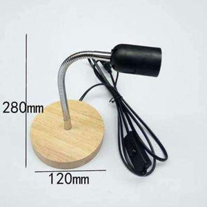 Planet Gates power switch button 220V Wooden e27 lamp holder with dimming switch retro desk lamp base night light for bedroom bedside Lighting Accessories