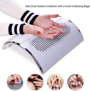 Planet Gates Powerful Biutee Nail Dust Suction Collector 3 Fan Vacuum Cleaner Manicure Tools with 2 Dust Collecting Bags