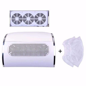 Planet Gates Powerful Nail Dust Suction Collector with 3 Fan Vacuum Cleaner Manicure Tools with 2 Dust Collecting Bags
