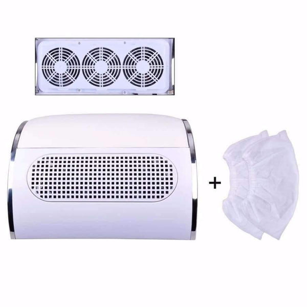 Planet Gates Powerful Nail Dust Suction Collector with 3 Fan Vacuum Cleaner Manicure Tools with 2 Dust Collecting Bags