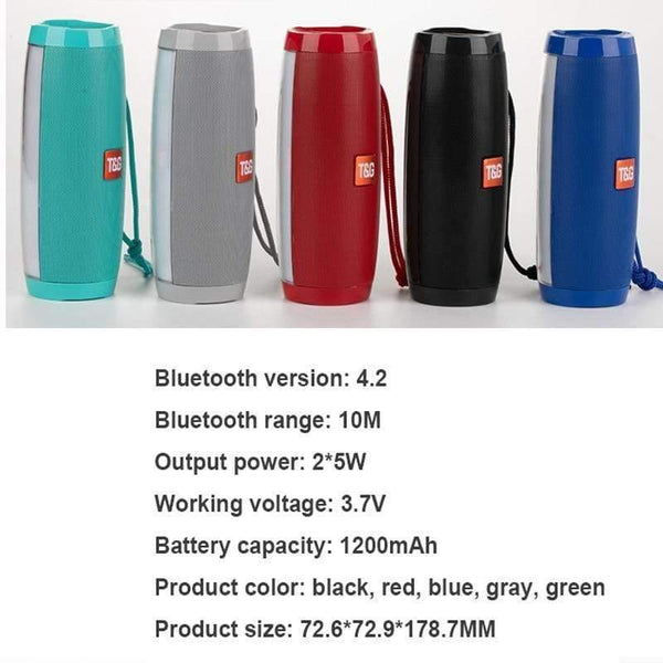 Powerful Portable Speakers Bluetooth Speaker Column Wireless Speaker With LED Night Light TF FM Radio Boombox Built-in Mic