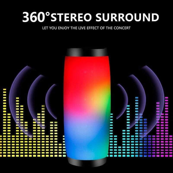 Powerful Portable Speakers Bluetooth Speaker Column Wireless Speaker With LED Night Light TF FM Radio Boombox Built-in Mic