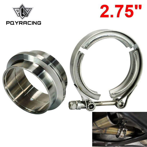 Planet Gates PQY - 2.75" SUS 304 Steel Stainless Exhaust V Band Clamp Flange Kit V-band Vband Male Female Design PQY5242