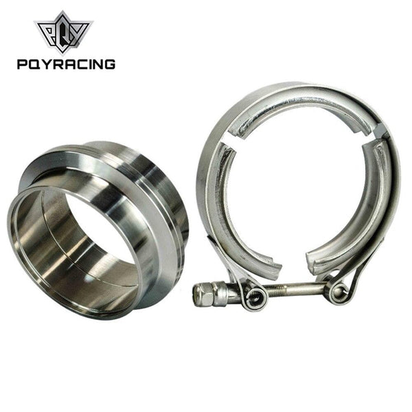 Planet Gates PQY - 2.75" SUS 304 Steel Stainless Exhaust V Band Clamp Flange Kit V-band Vband Male Female Design PQY5242