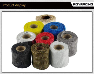 Planet Gates PQY - 50mm 1Meter Performance Exhaust Tape Manifold Downpipe Insulating Heat Wrap 2" inch PQY1901