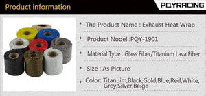Planet Gates PQY - 50mm 1Meter Performance Exhaust Tape Manifold Downpipe Insulating Heat Wrap 2" inch PQY1901
