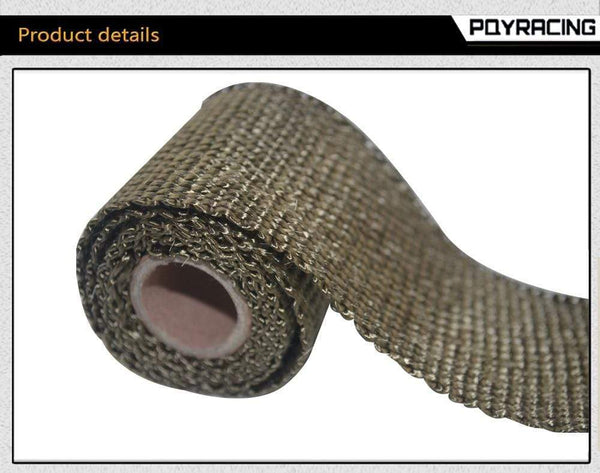 Planet Gates PQY - 50mm 1Meter Performance Exhaust Tape Manifold Downpipe Insulating Heat Wrap 2" inch PQY1901