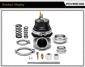 Planet Gates PQY - 60mm Wastegate Turbo External Kit With V-band Flange & Clamp Universal Turbo External Waste Gate For Turbo Manifold 5891BK