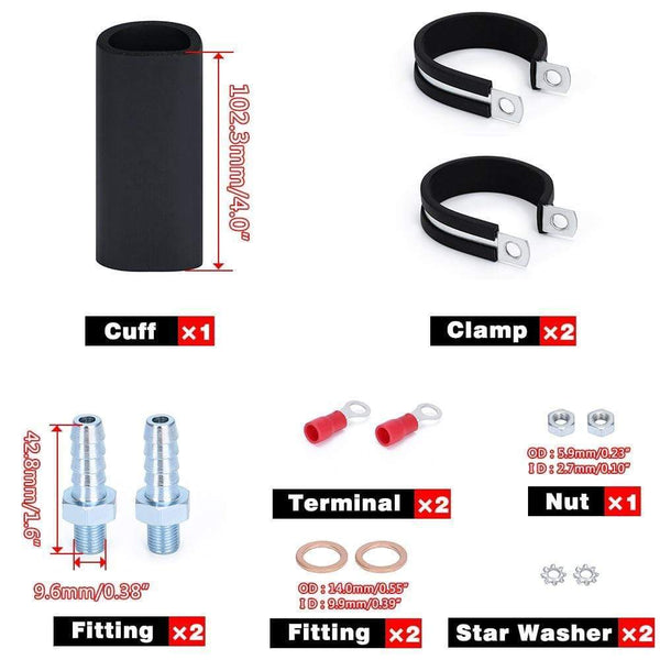 Planet Gates PQY - Black Universal High Flow & Fuel Pump GSL392 Pressure External Inline 255LPH with/without PQY logo PQY-FPB005