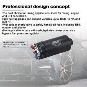 Planet Gates PQY - EFI 380LH 1000HP TOP QUALITY External Fuel Pump E85 Compatible 044 style New PQY-FPB003-QY