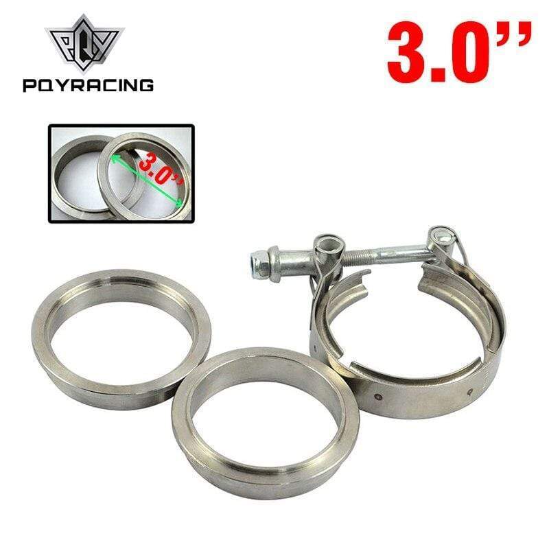 Planet Gates PQY - New type 3" V Band clamp flange Kit (Stainless Steel 201) For turbo exhaust downpipe PQY5232