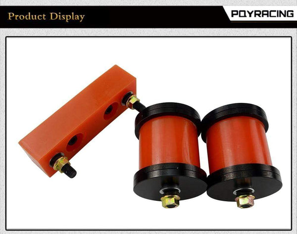 Planet Gates PQY - Polyurethane Engine Transmission Mounts For 89-00 NISSAN S13 S14 180SX 200SX 240SX SR20 KA24