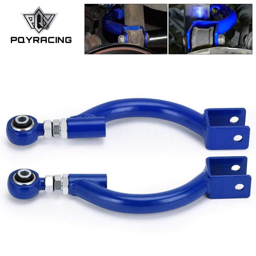 Planet Gates PQY - TRACTION ROD BLUE FOR 95-98 240SX S14 S15 R33 REAR ADJUSTABLE CAMBER CONTROL ARM KIT SUSPENSION PQY9817