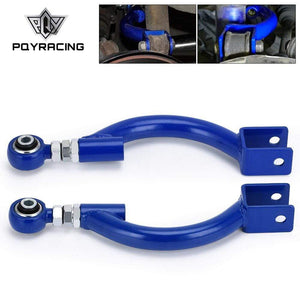 Planet Gates PQY - TRACTION ROD BLUE FOR 95-98 240SX S14 S15 R33 REAR ADJUSTABLE CAMBER CONTROL ARM KIT SUSPENSION PQY9817