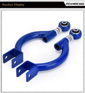 Planet Gates PQY - TRACTION ROD BLUE FOR 95-98 240SX S14 S15 R33 REAR ADJUSTABLE CAMBER CONTROL ARM KIT SUSPENSION PQY9817