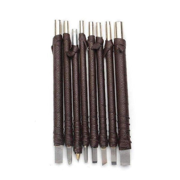 Planet Gates Practical 8pc/set Tungsten Steel Wood Carving Chisels Stone Seal Craft Engraving Hand Tools For Hobby Handmade Art DIY 3mm-10mm
