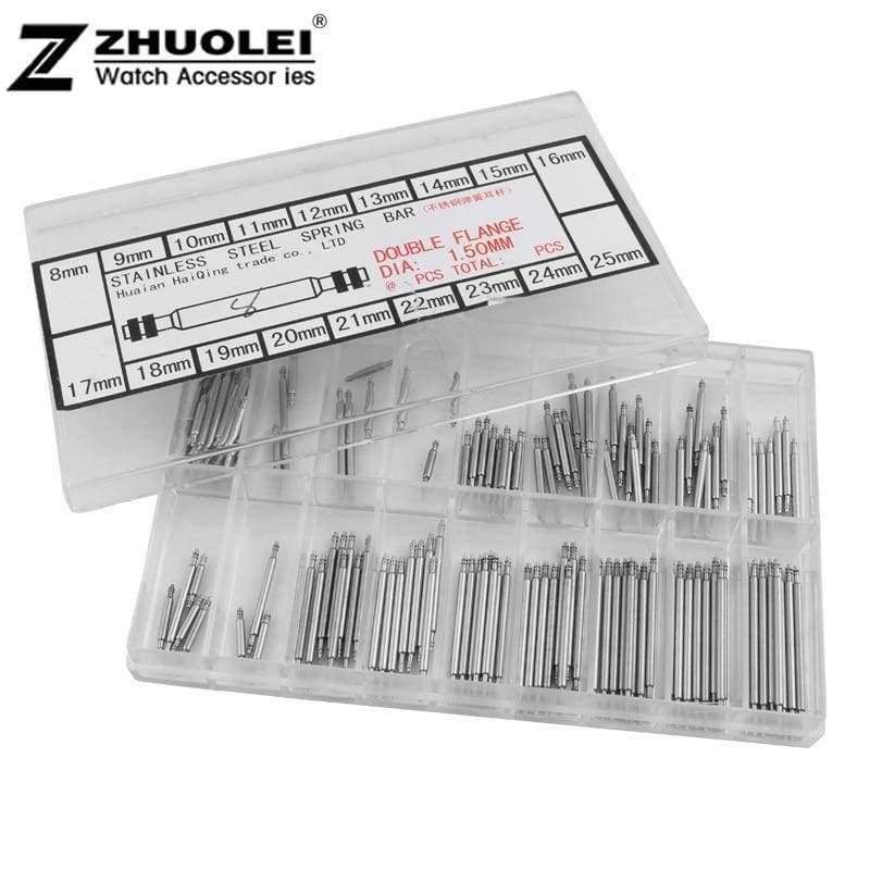 Planet Gates Practical watches for parts144 Pcs Stainless Steel Watch Band Spring Bars Strap Link Pins 8-25mm Watchmaker Watch accessories