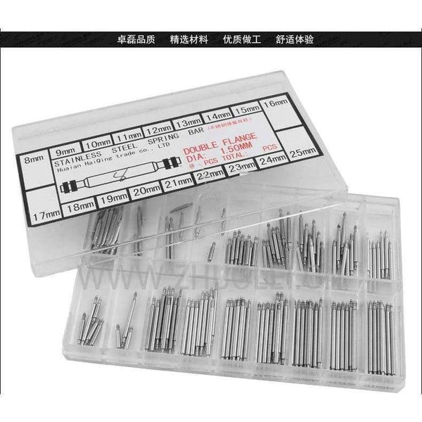 Практични часовници Planet Gates за части 144 бр. Пружинни пръти от неръждаема стомана за часовници, щифтове за връзки на каишката 8-25 мм, аксесоари за часовници