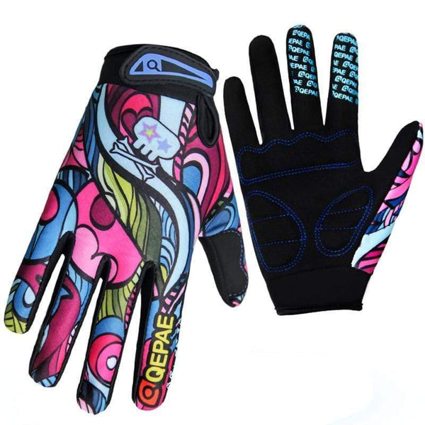Planet Gates Print Cycling Gloves Bike Bicycle Sports Full Finger  Hiking Gloves Mesh GEL Winter Gloves Women