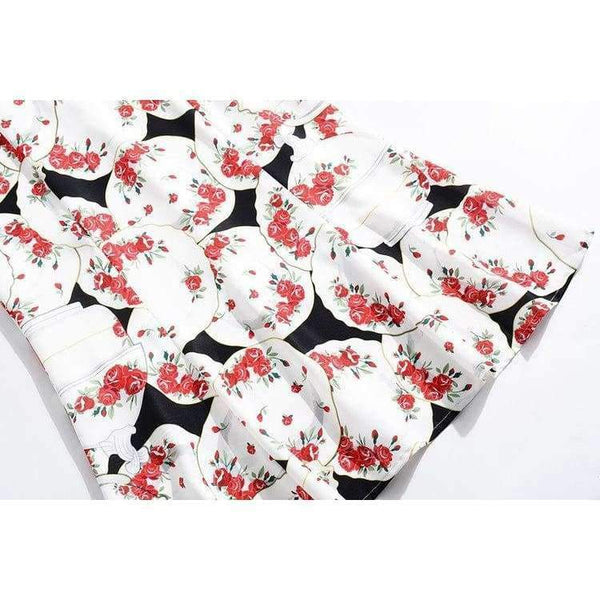 Planet Gates Print Dress 2018 Autumn Fashion Clothing Women Turn-down Collar Beading Elegant Long Sleeve Party Midi Dress Events