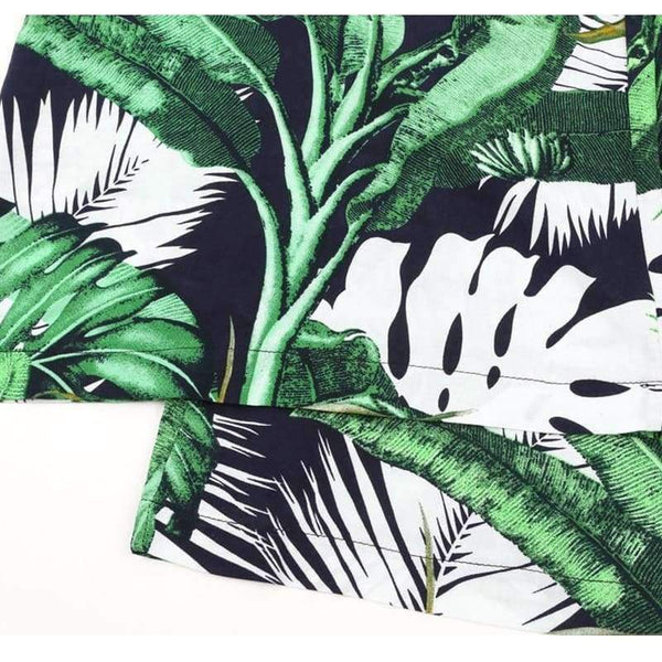 Planet Gates Print / S Ruffle Leaf print sexy jumpsuit Boho green rompers women jumpsuit 2018 Elegant chiffon summer jumpsuit