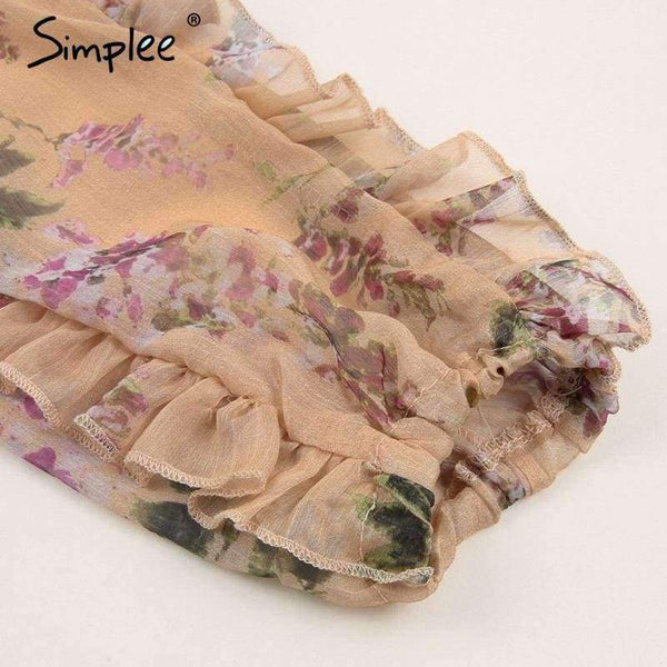 Planet Gates Print / S Ruffle off shoulder print jumpsuit women Elegant sash long sleeve sexy jumpsuit 2018 New casual summer jumpsuit romper