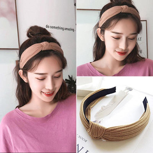 Printed Scrunchies Turban Top Knotted Elastic Hairband Hair Accessories For Girls No Slip Stay Head Band Hair Band For Women