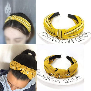 Printed Scrunchies Turban Top Knotted Elastic Hairband Hair Accessories For Girls No Slip Stay Head Band Hair Band For Women