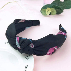 Printed Scrunchies Turban Top Knotted Elastic Hairband Hair Accessories For Girls No Slip Stay Head Band Hair Band For Women