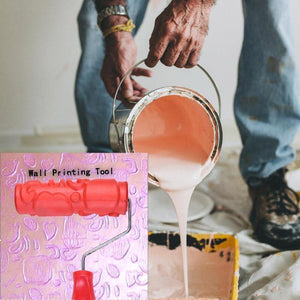 Printing Embossing Cylinder Art Wall Painting Roller Brush Mud Durable Art Rolls Wall Decoration Construction Tool