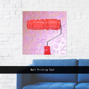 Printing Embossing Cylinder Art Wall Painting Roller Brush Mud Durable Art Rolls Wall Decoration Construction Tool